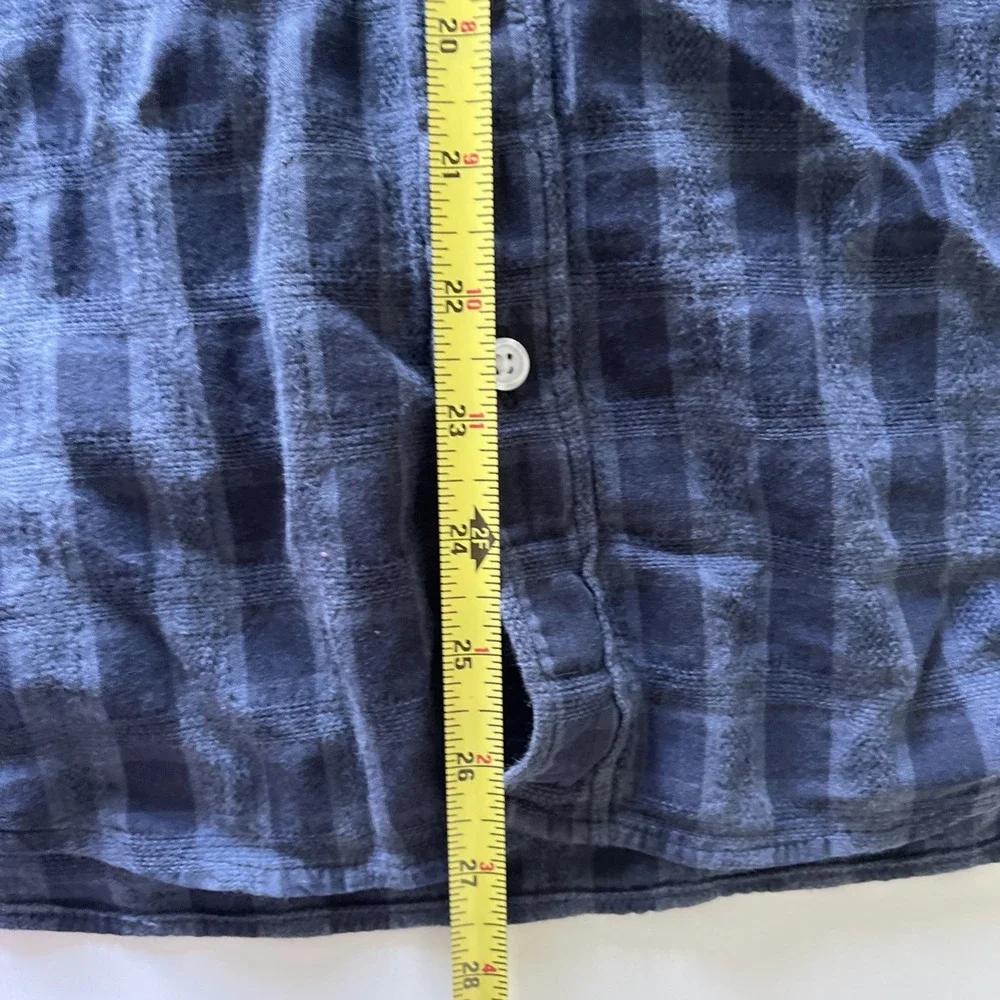 J.‎ Crew Mercantile Men's Size M Blue Plaid Button Up Casual 100% Cotton